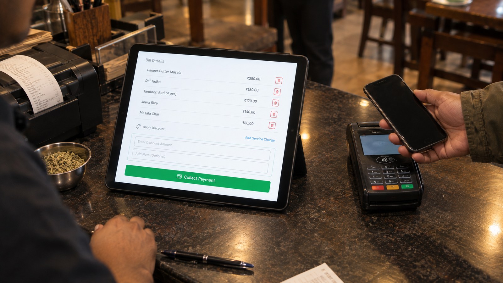 pos machine for restaurant